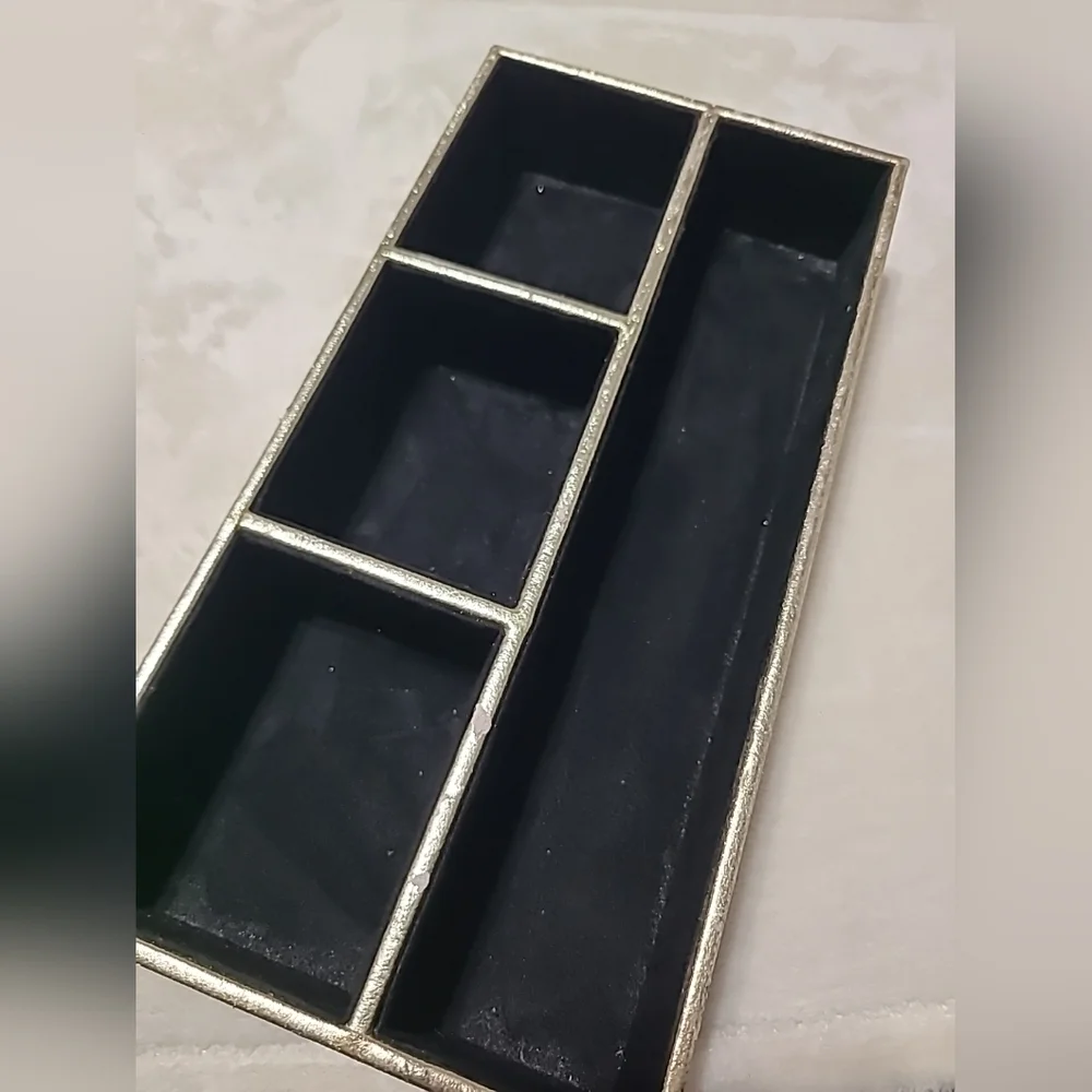 Restoration Hardware RH teen metallic compartment tray 12x6
